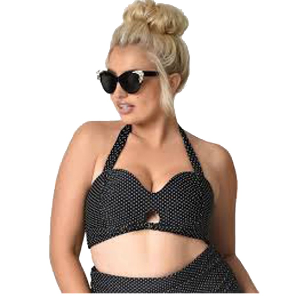 Silver Dot Plus Size Bikini 👙